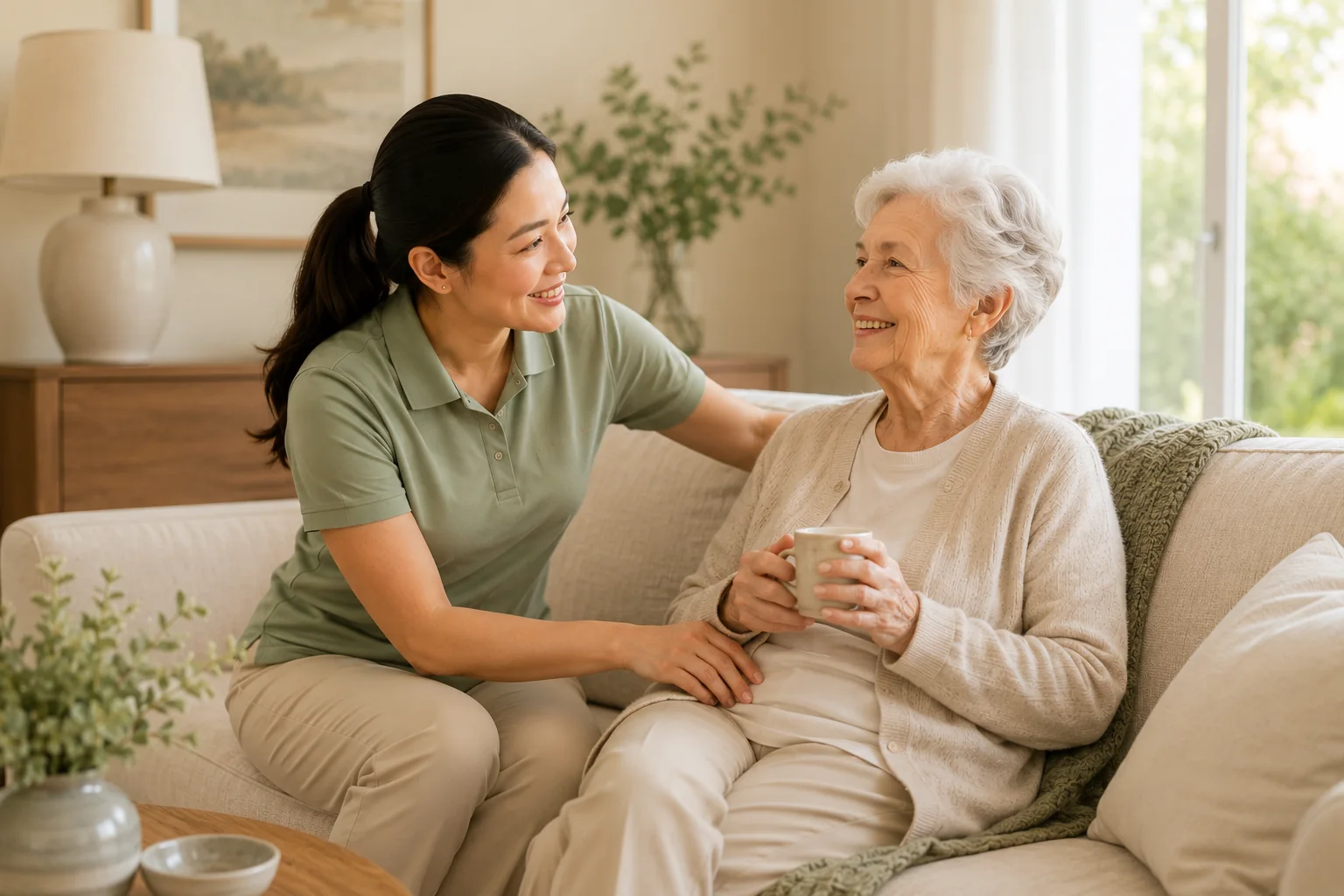Heartside Care worker providing calm respite care and companionship at home
